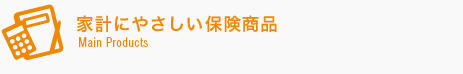 家計にやさしい保険商品